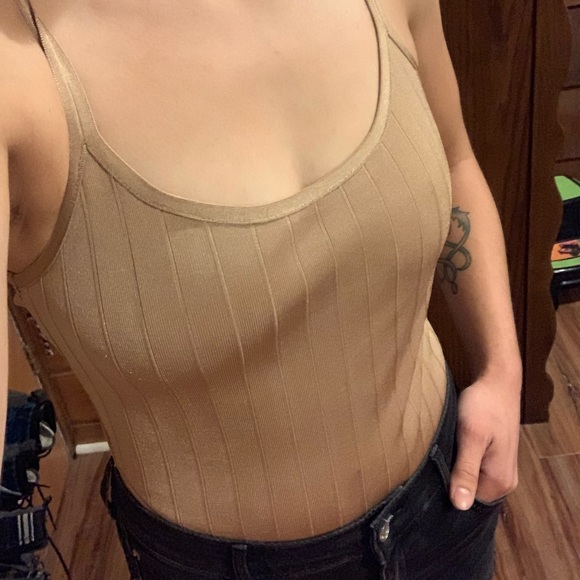 Shimmer Ribbed Bodysuit - Picture 4 of 4